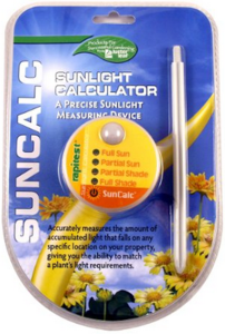 Stick it into the ground at your site in the morning, and by evening you'll know how much sunlight you have.